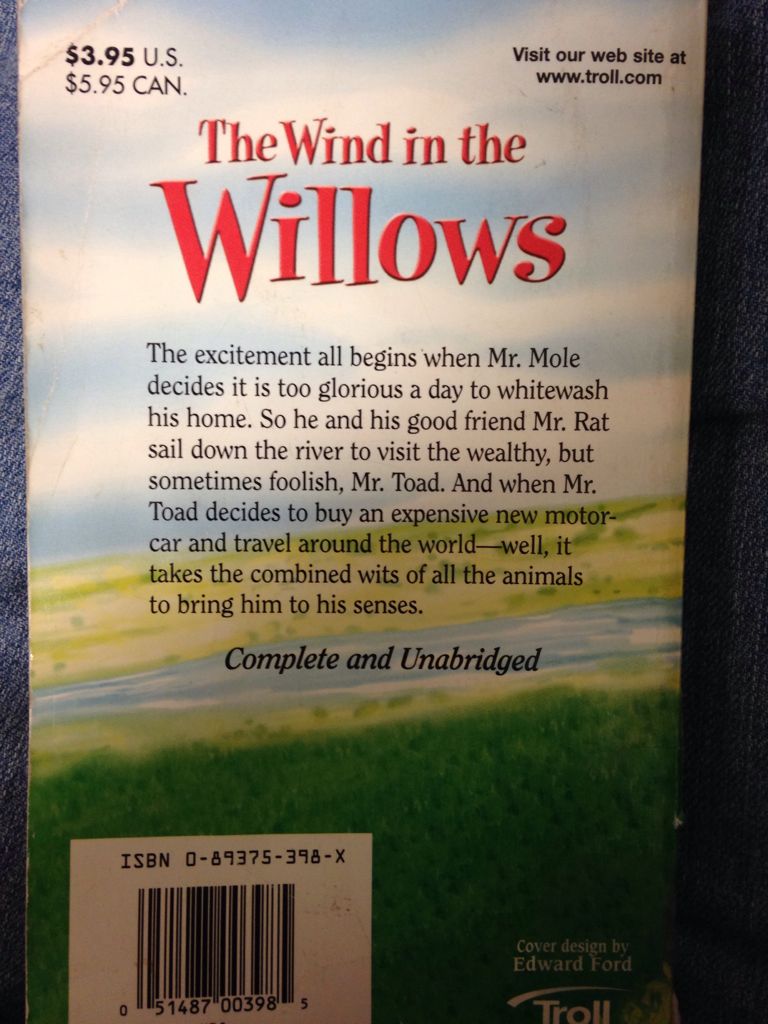 Wind in The Willows, The - Kenneth Grahame (Watermill Classic - Paperback) book collectible [Barcode 9780893753986] - Main Image 2