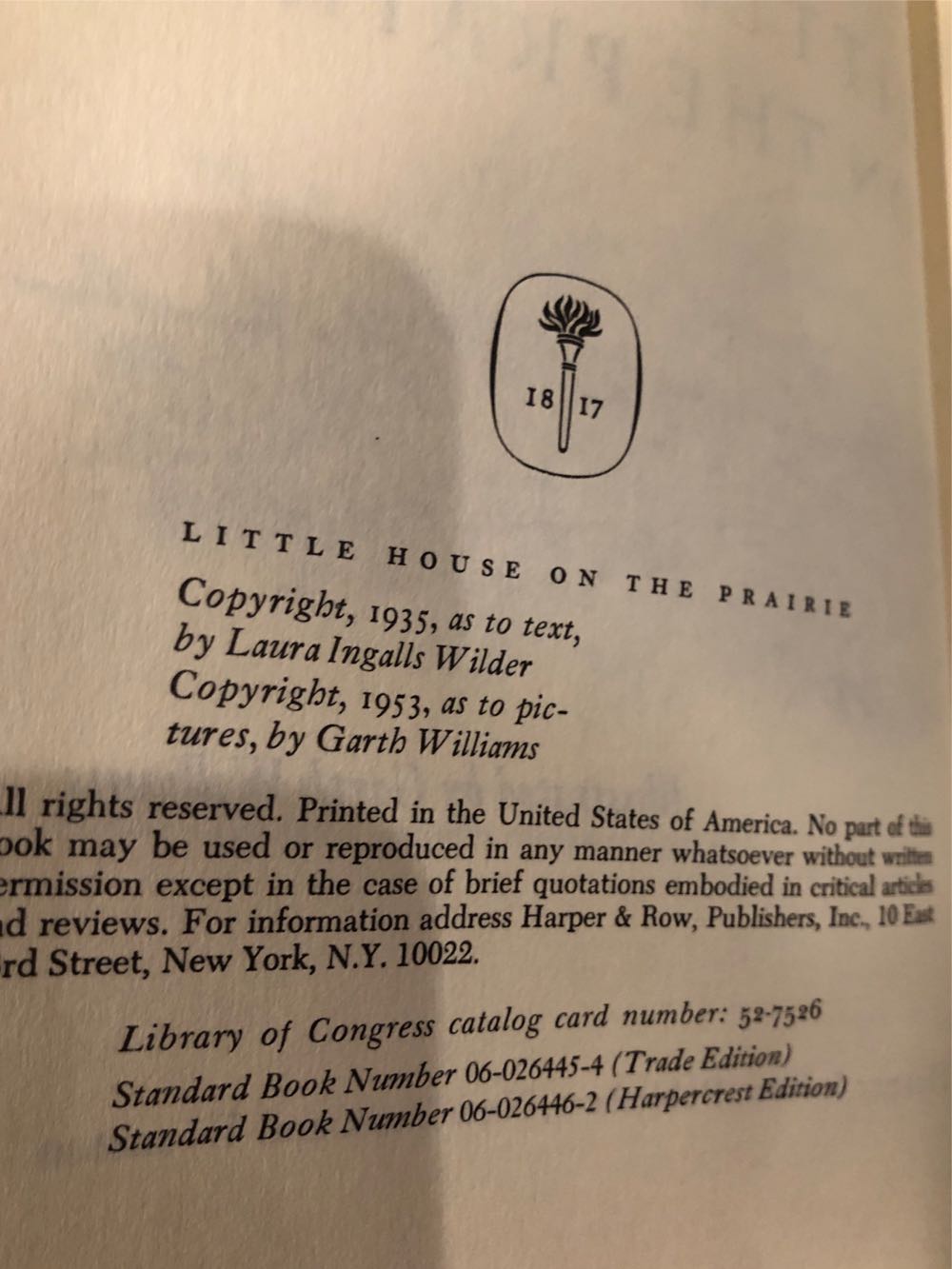 Little House On The Prairie - Ingalls Wilder book collectible - Main Image 3