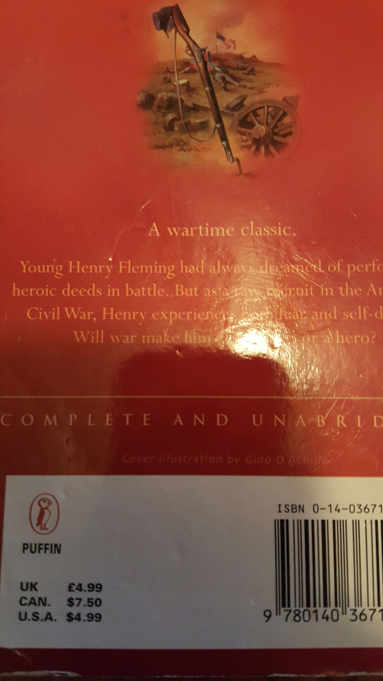 The Red Badge Of Courage - Stephen Crane (Puffin - Audiobook) book collectible [Barcode 9780140367102] - Main Image 2
