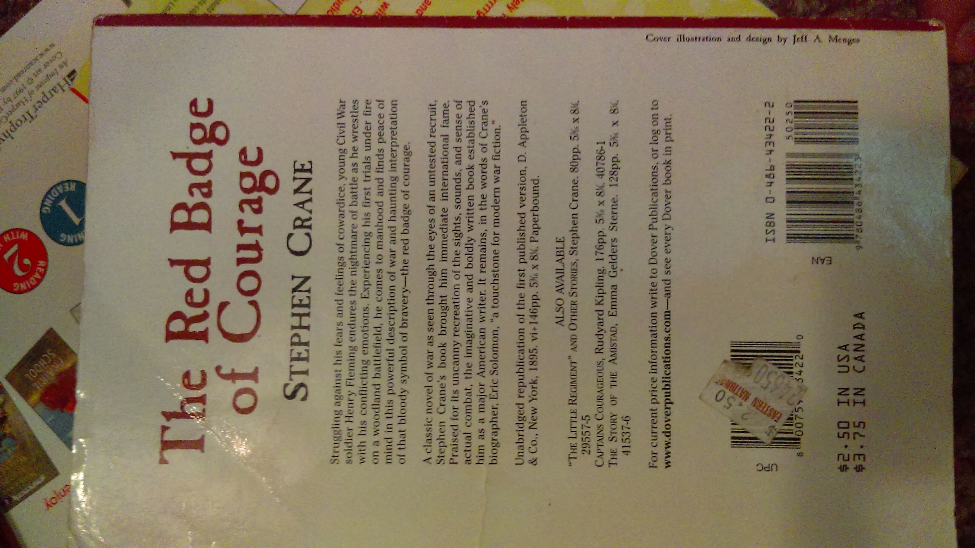 Red Badge Of Courage, The - Stephen Crane (Dover Publications, Inc. - Trade Paperback) book collectible [Barcode 9780486434223] - Main Image 2