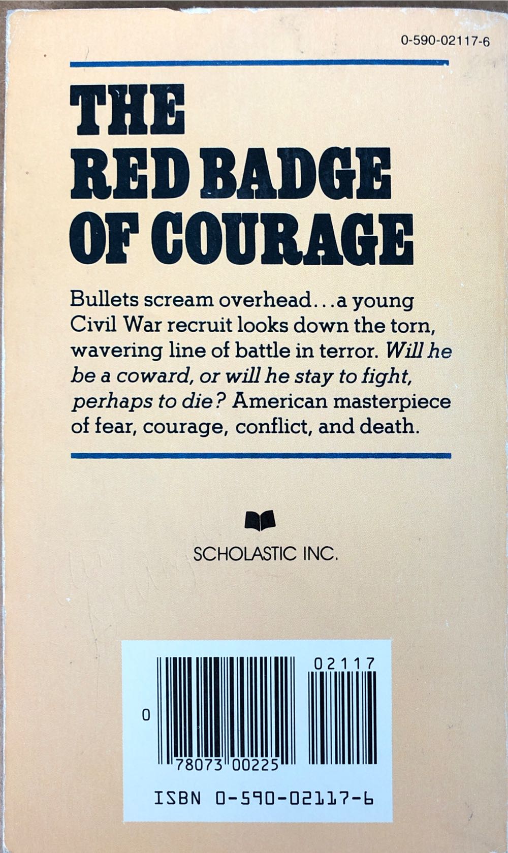 The Red Badge Of Courage - Stephen Crane (Scholastic Paperbacks - Paperback) book collectible [Barcode 9780590021173] - Main Image 3