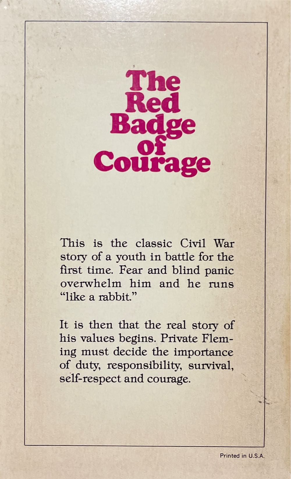 The Red Badge Of Courage - Stephen Crane (Airmont Classic Series - Paperback) book collectible [Barcode 9780895591357] - Main Image 2
