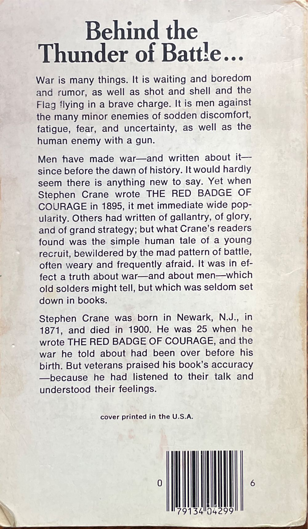 The Red Badge Of Courage - Stephen Crane (Magnum Easy Eye Books - Paperback) book collectible - Main Image 2
