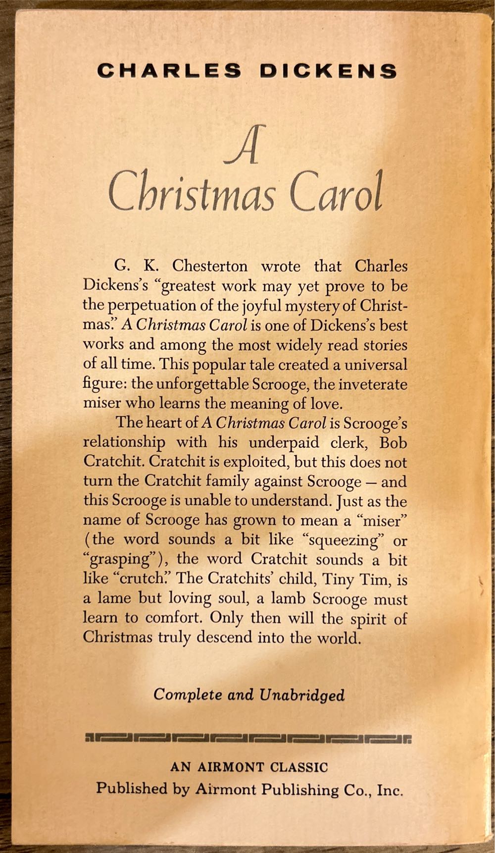 A Christmas Carol - Charles Dickens (Airmont Publishing Company, Inc. - Paperback) book collectible [Barcode 0804900264] - Main Image 2