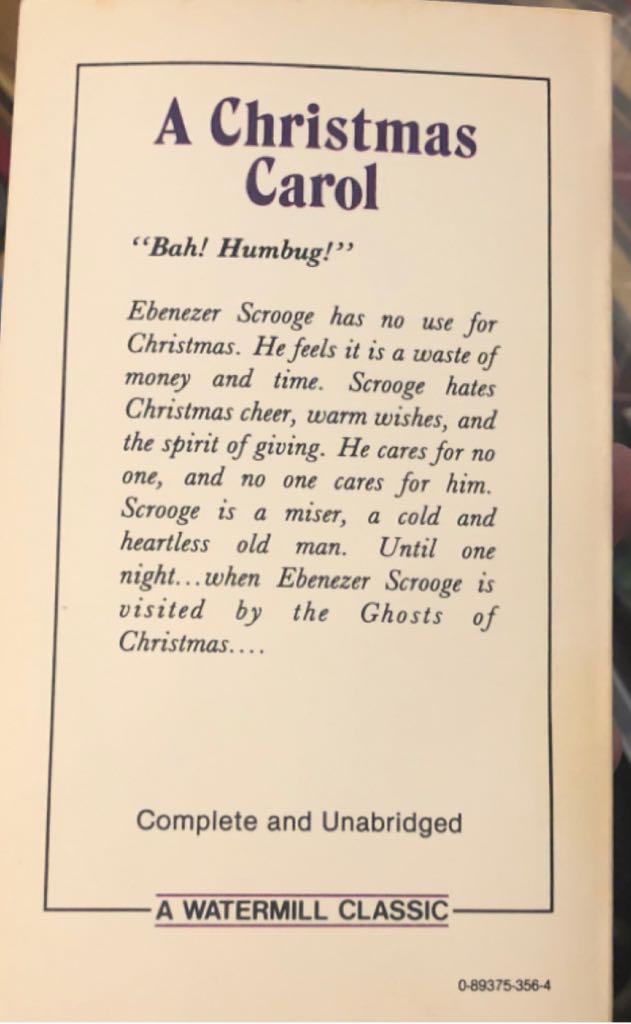 A Christmas Carol - Charles Dickens (Watermill - Paperback) book collectible [Barcode 9780893753566] - Main Image 2