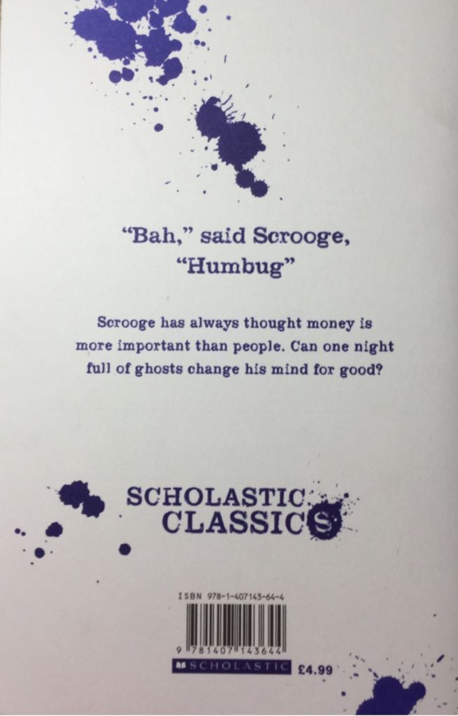 A Christmas Carol - Charles Dickens (Scholastic / Scholastic UK / Scholastic Children’s Books - Paperback) book collectible [Barcode 9781407143644] - Main Image 2