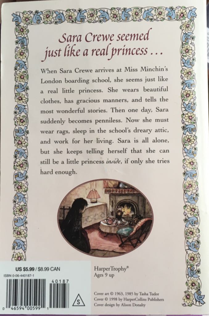 A Little Princess - Frances Hodgson Burnett (Harper Trophy - Paperback) book collectible [Barcode 9780064401876] - Main Image 2
