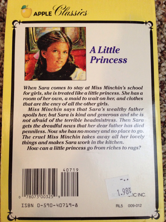 Little Princess, A - Frances Hodges Burnett (Scholastic Paperbacks - Paperback) book collectible [Barcode 9780590407199] - Main Image 2