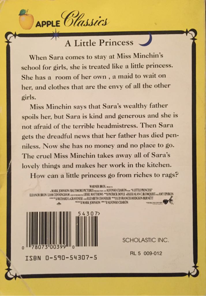 A Little Princess - Frances Hodgson Burnett (Scholastic - Paperback) book collectible [Barcode 9780590543071] - Main Image 2