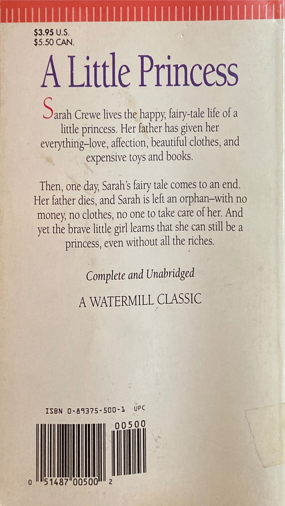 A Little Princess - Frances Hodgson Burnett (Troll Communications - Paperback) book collectible [Barcode 9780893755003] - Main Image 2
