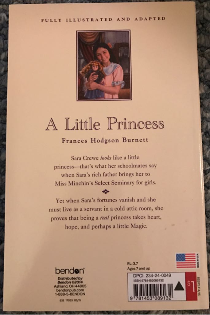 A Little Princess - Francis Hodgson Burnett (Bendon - Paperback) book collectible [Barcode 9781453089132] - Main Image 2