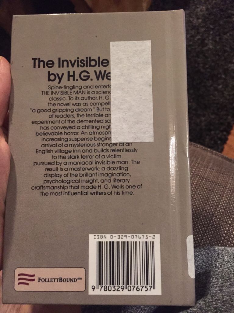 The Invisible Man - G. Wells book collectible [Barcode 9780329076757] - Main Image 2