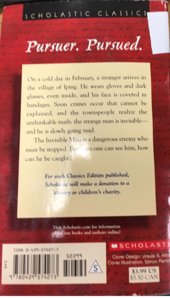 The Invisible Man - H.G Wells (Scholastic Paperbacks - Paperback) book collectible [Barcode 9780439574273] - Main Image 2