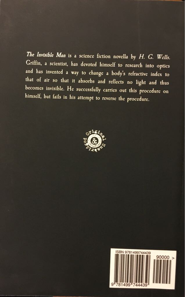 The Invisible Man - H. G. Wells (Translate House Classics - Trade Paperback) book collectible [Barcode 9781499744439] - Main Image 2