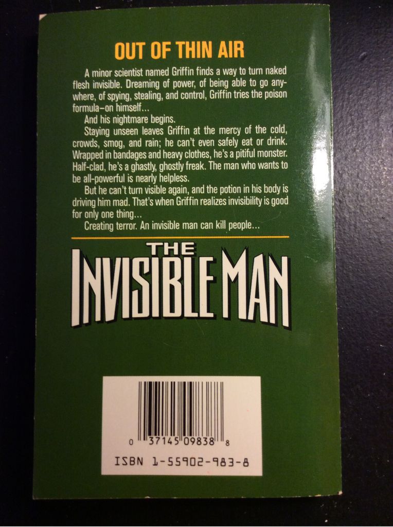 The Invisible Man - H.G. Wells (Aerie Books, Ltd. - Paperback) book collectible - Main Image 2