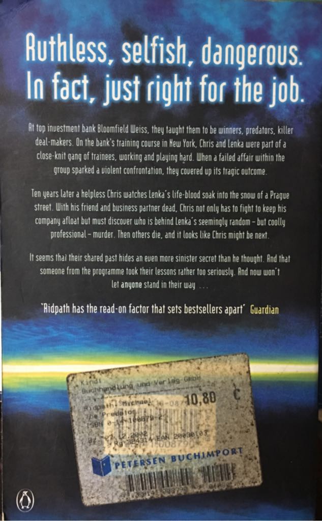 The Predator - Michael Ridpath (Penguin Books - Paperback) book collectible - Main Image 2