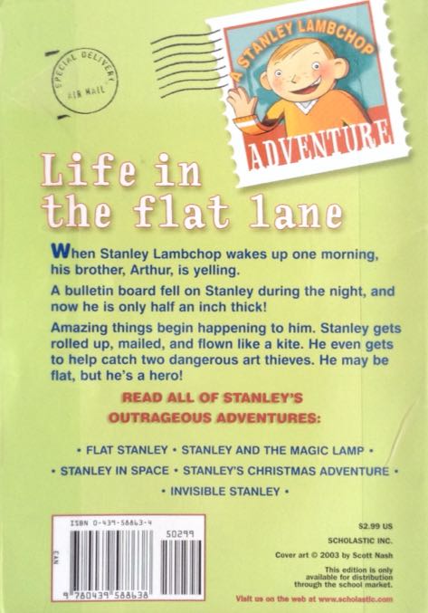 Flat Stanley #1 - Jeff Brown (Scholastic Inc - Paperback) book collectible [Barcode 9780439588638] - Main Image 2