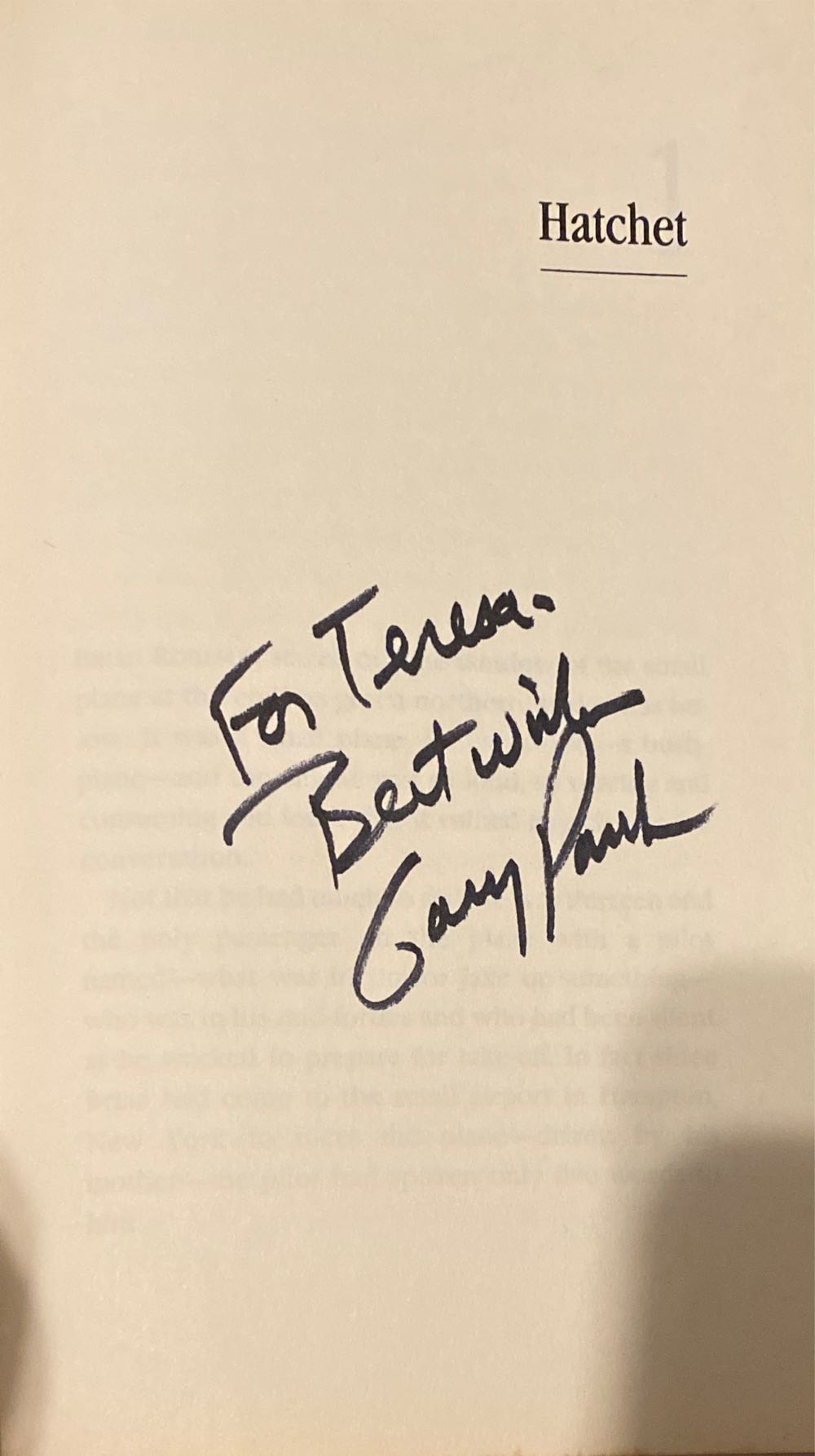 Hatchet - Gary Paulsen (Atheneum/Richard Jackson Books - Hardcover) book collectible [Barcode 9780689840920] - Main Image 2