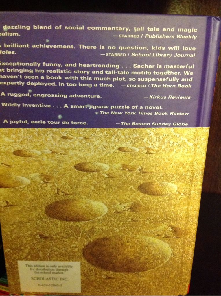 Holes - Louis Sachar (Scholastic Inc. - Hardcover) book collectible [Barcode 9780439128452] - Main Image 2