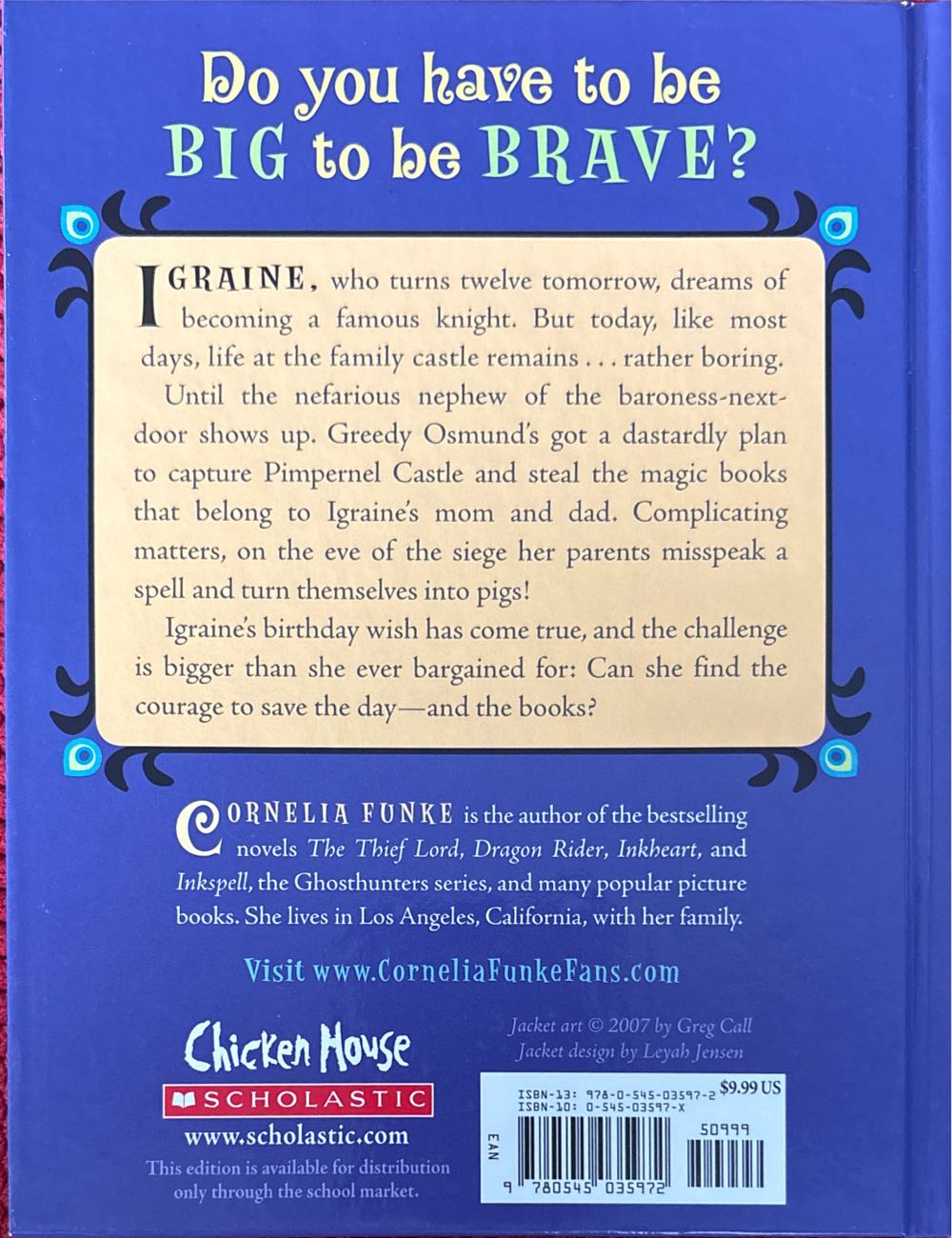 Cornelia Funke: Igraine The Brave (UK) - Cornelia Funke (Chicken House - Hardcover) book collectible [Barcode 9780545035972] - Main Image 2