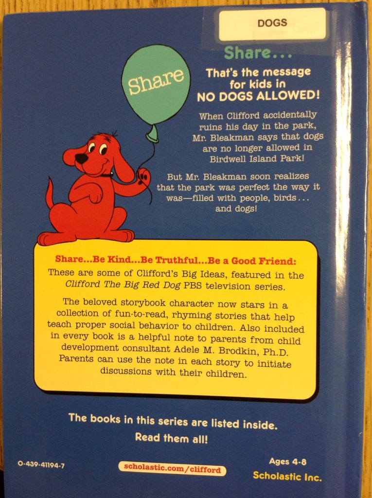No Dogs Allowed - Josephine Page (Scholastic Inc.) book collectible [Barcode 9780439411943] - Main Image 2