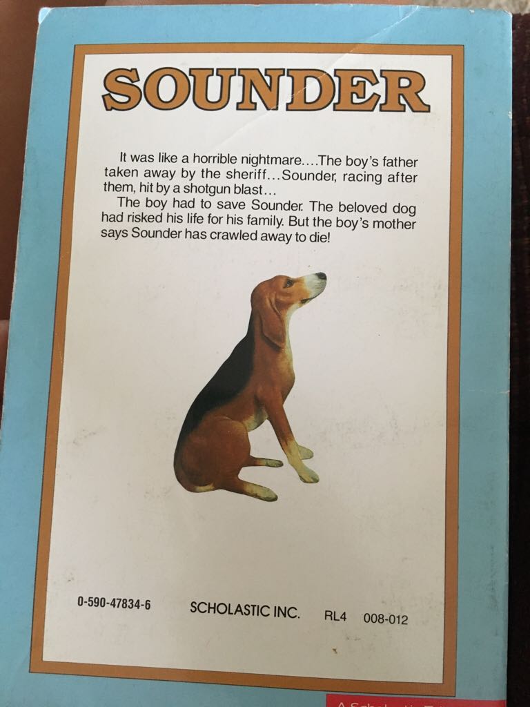 Sounder - William H. Armstrong (Scholastic Inc - Paperback) book collectible [Barcode 9780590478342] - Main Image 2