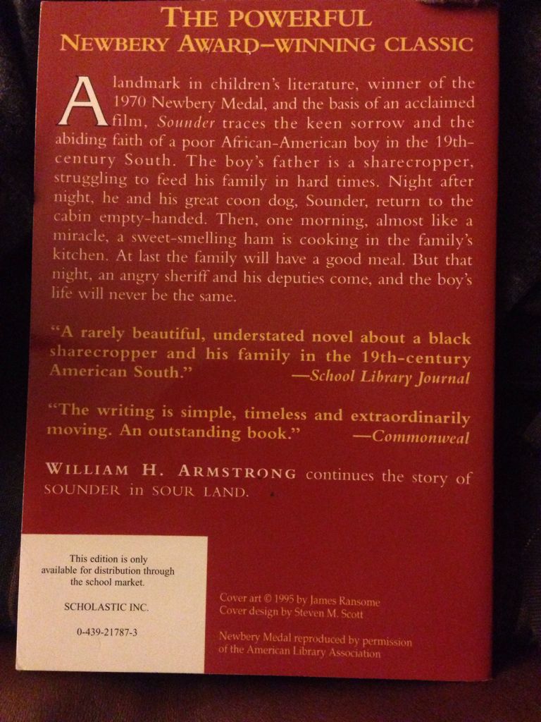 Sounder - William H. Armstrong book collectible - Main Image 2