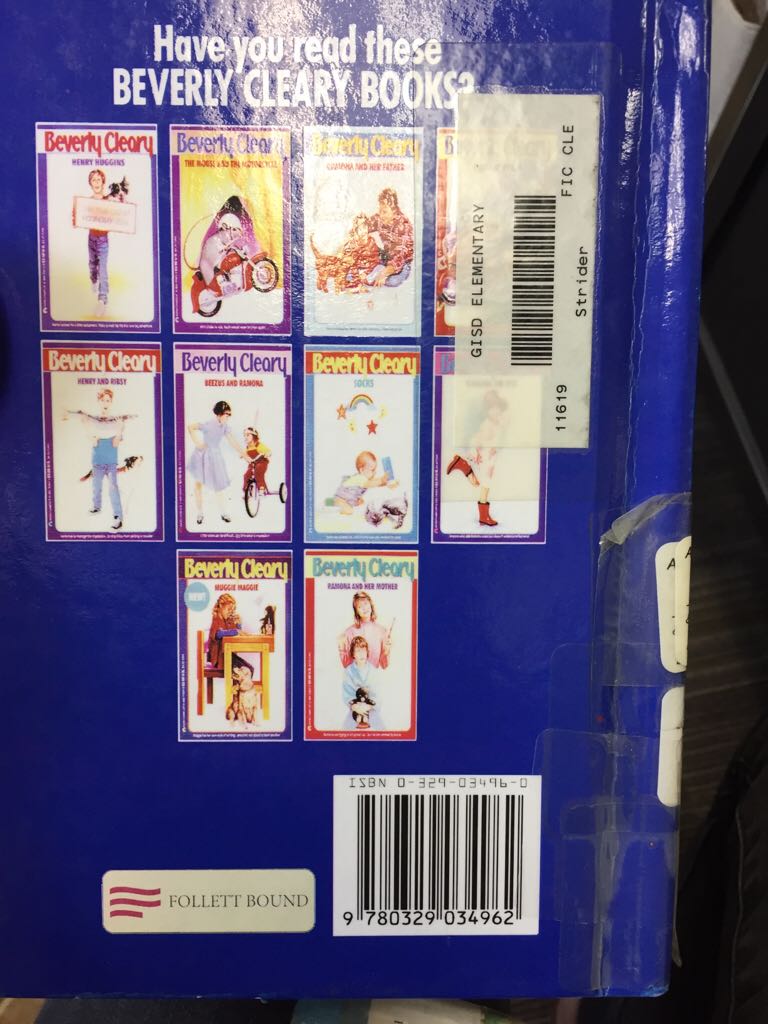 Strider - Beverly Cleary book collectible [Barcode 9780329034962] - Main Image 2