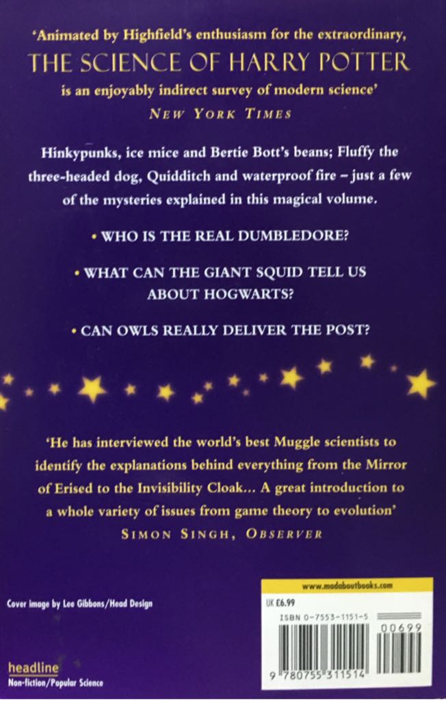 Science Of Harry Potter: How Magic Really Works, The - Roger Highfield (Headline Book Publishing - Paperback) book collectible [Barcode 9780755311514] - Main Image 2