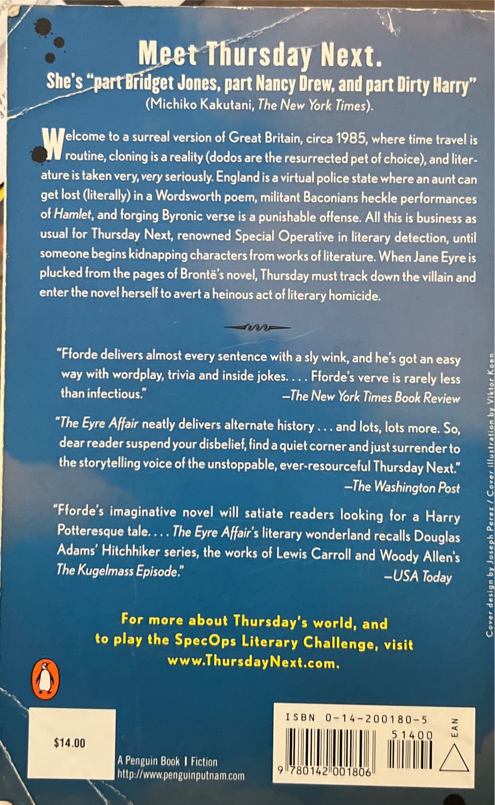 The Eyre Affair - Jasper Fforde (Penguin - Trade Paperback) book collectible [Barcode 9780142001806] - Main Image 2