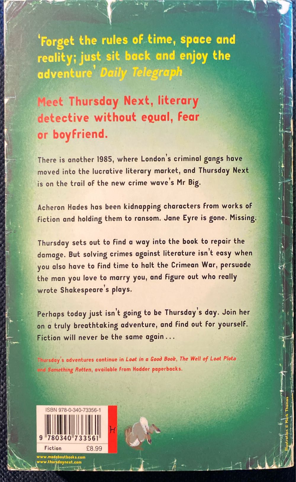 The Eyre Affair - Jasper Fforde (Hodder and Stoughton - Paperback) book collectible - Main Image 2