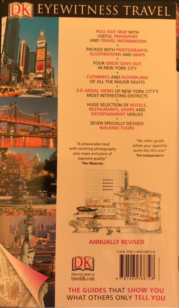 DK Eyewitness Travel: New York City - Eleanor Berman (Dorling Kindserley Limited - Paperback) book collectible [Barcode 9781405368728] - Main Image 2