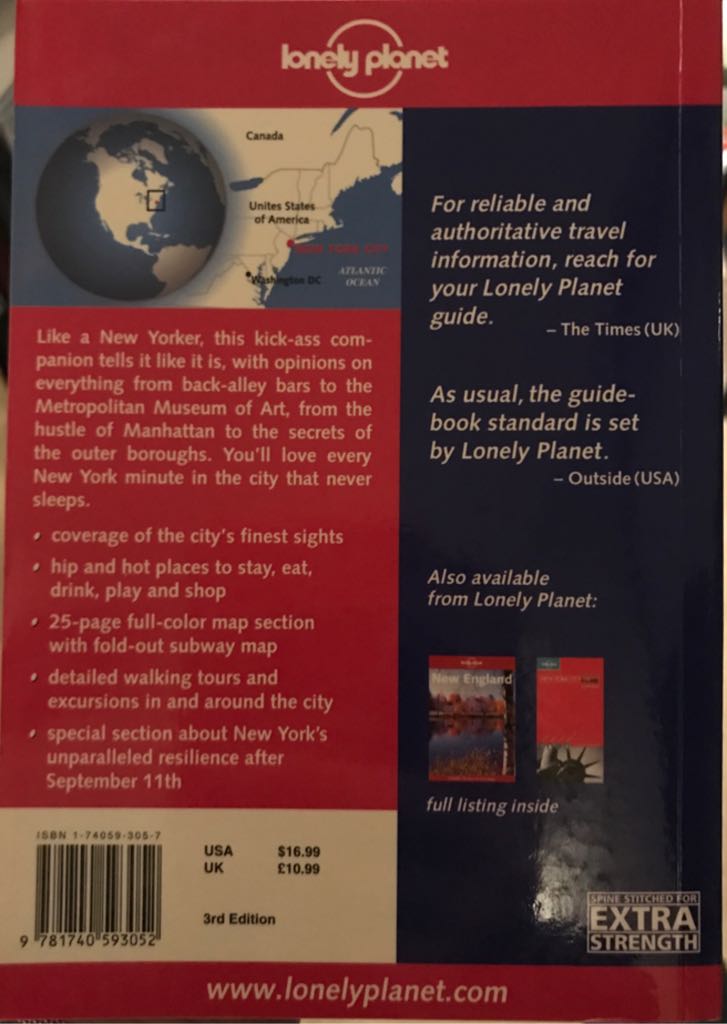 New York City - Lonely Planet book collectible [Barcode 9781740593052] - Main Image 2