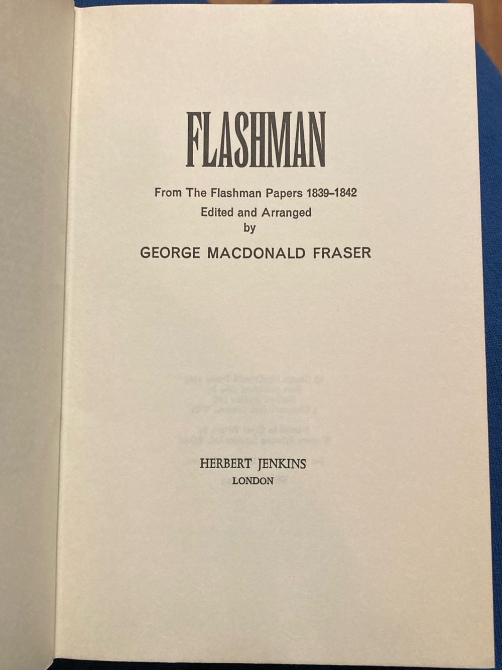 Flashman - George MacDonald Fraser (Herbert Jenkins Ltd - Hardcover) book collectible - Main Image 3