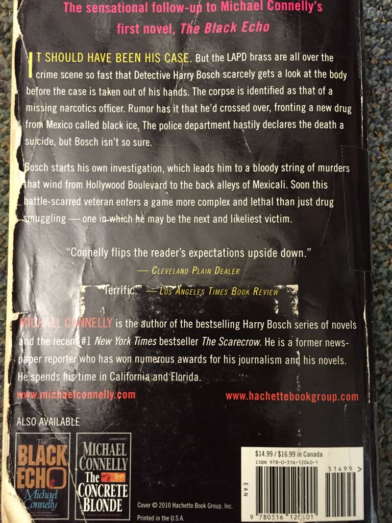 The Black Ice - Michael Connelly (Little Brown & Co. - Hardcover) book collectible [Barcode 9780316120401] - Main Image 2