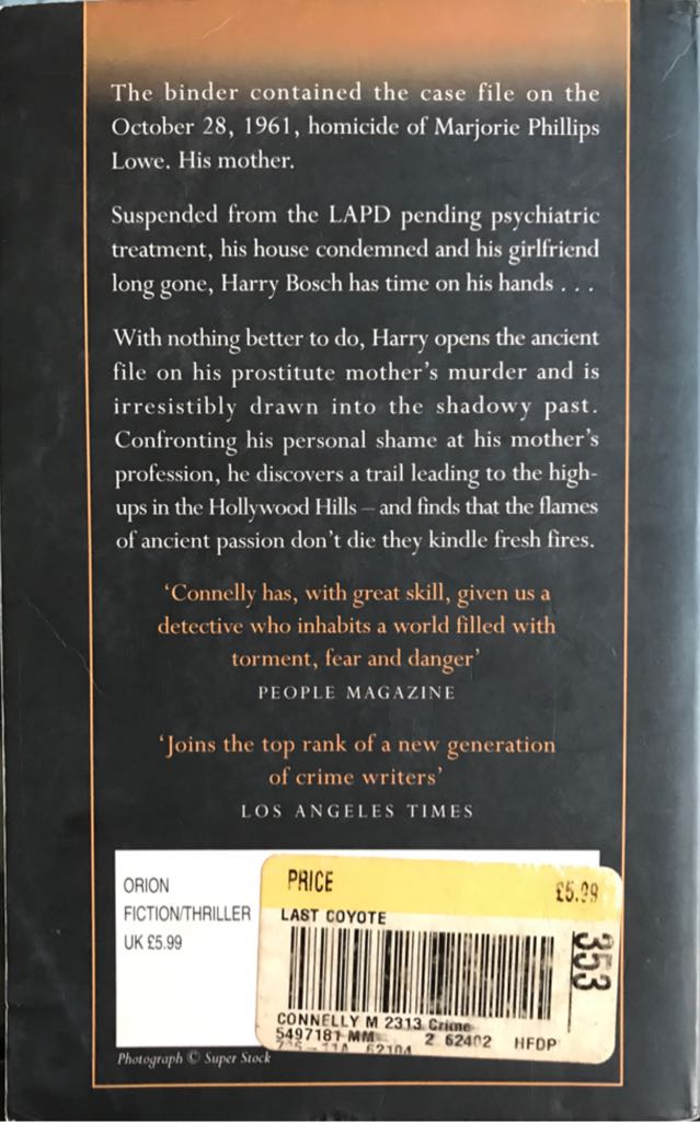 The Last Coyote - Michael Connelly (Orion Books - Paperback) book collectible - Main Image 2