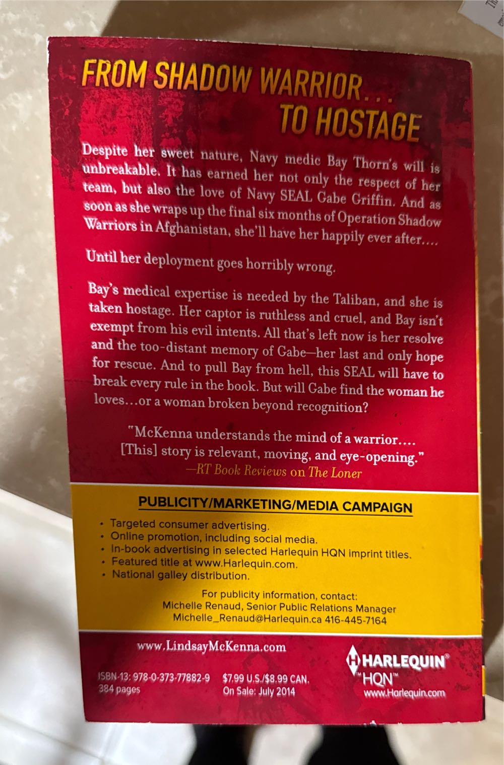 Never Surrender - Lindsay McKenna (HQN Books - Paperback) book collectible [Barcode 9780373778829] - Main Image 2