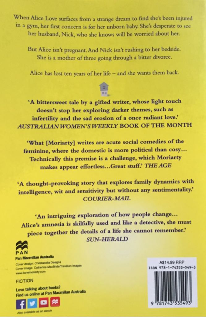 What Alice Forgot - Liane Moriarty (Pan Mcmillan - Paperback) book collectible [Barcode 9781743535493] - Main Image 2