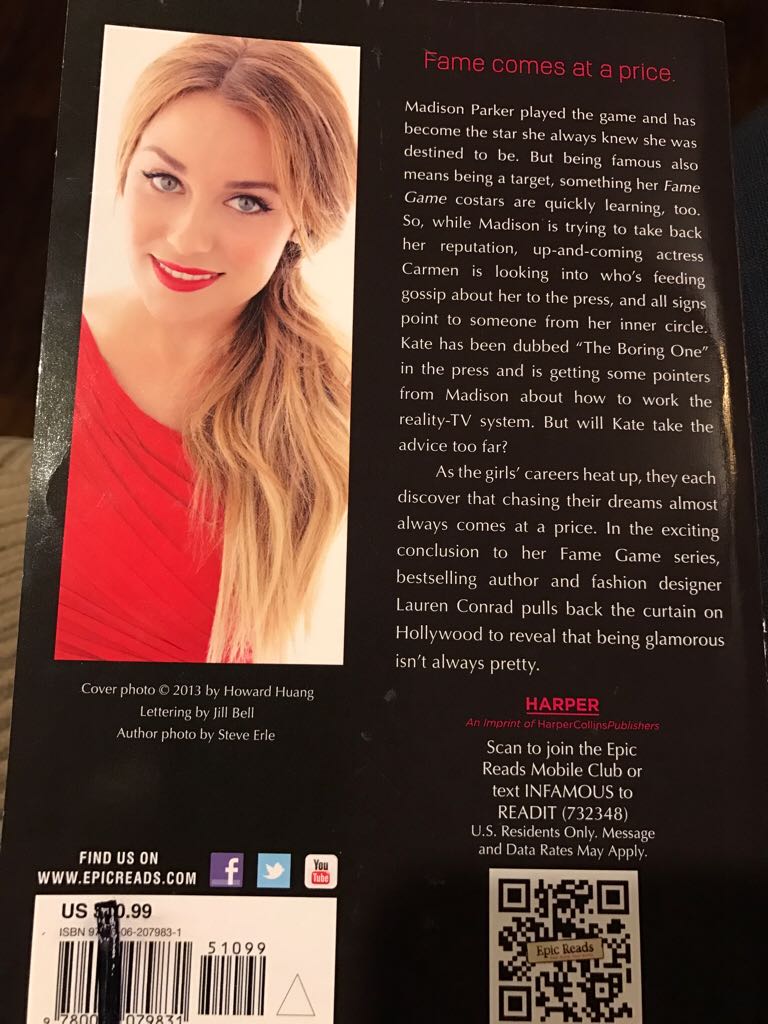 Infamous - Lauren Conrad (- Hardcover) book collectible [Barcode 9780062079831] - Main Image 2