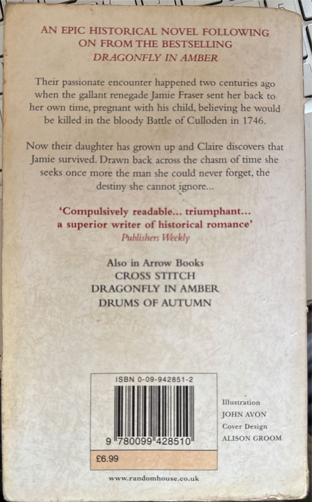 Voyager - Diana Gabaldon (Arrow Publishers - Paperback) book collectible [Barcode 9780099428510] - Main Image 4