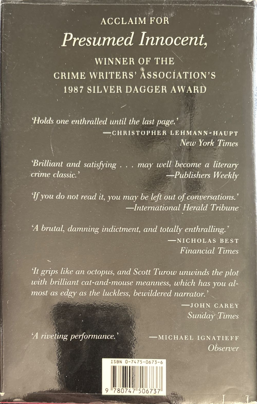 The Burden of Proof - Scott Turow (Bloomsbury - Hardcover) book collectible [Barcode 9780747506737] - Main Image 2