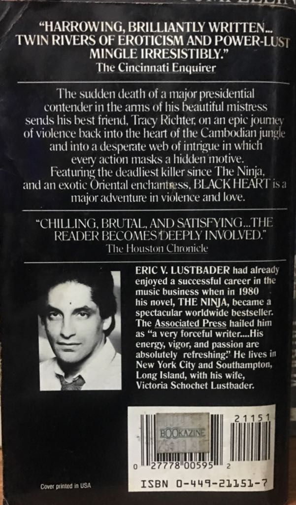 Black Heart - Eric Van Lustbader (Fawcett - Paperback) book collectible [Barcode 9780449211519] - Main Image 2