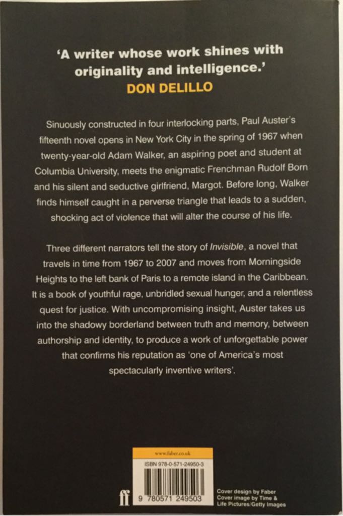 Invisible - James Patterson (Faber & Faber - Trade Paperback) book collectible [Barcode 9780571249503] - Main Image 2