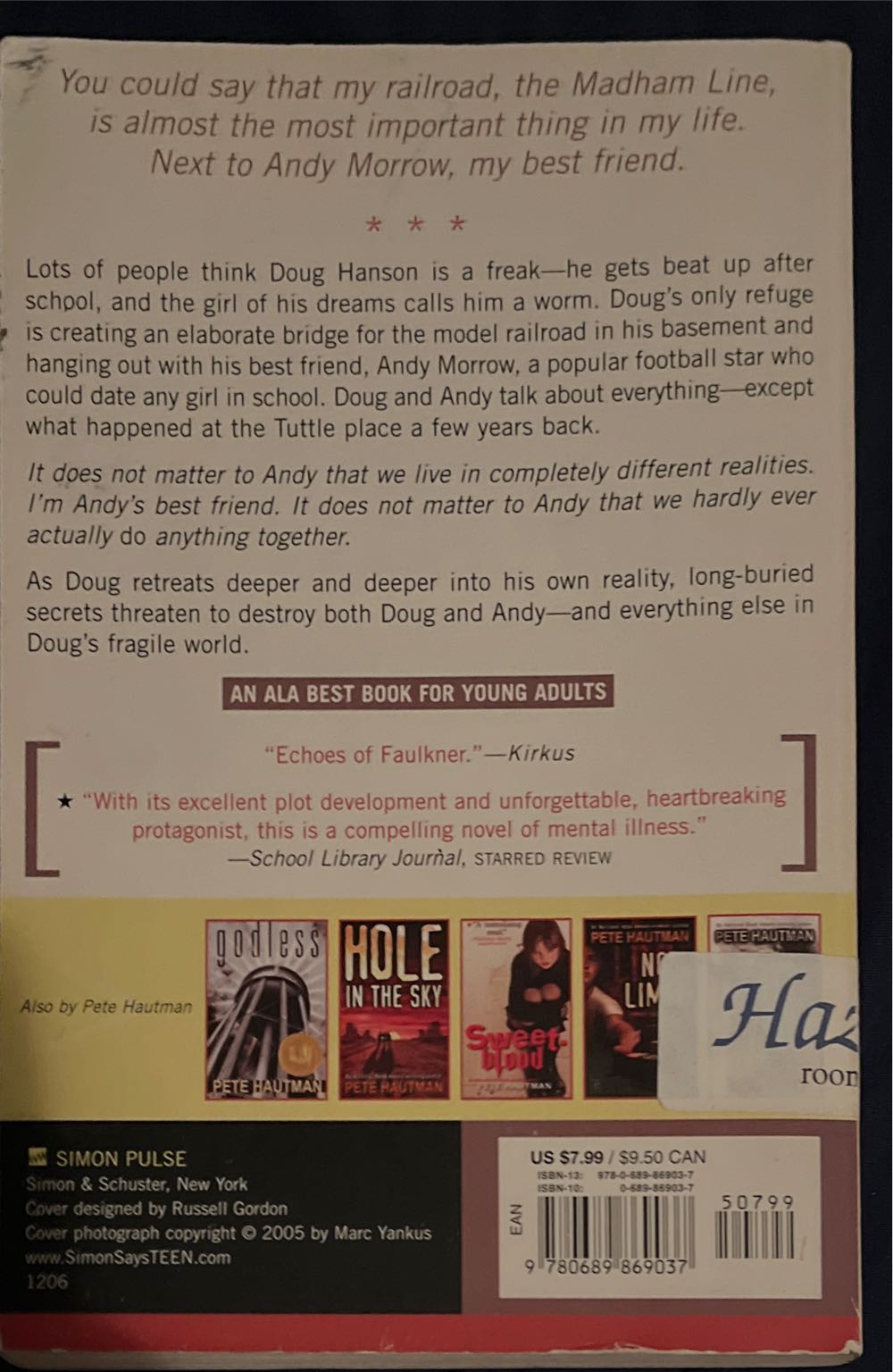 Invisible - Pete Hautman (Simon & Schuster Books for Young Readers - Paperback) book collectible [Barcode 9780689869037] - Main Image 2