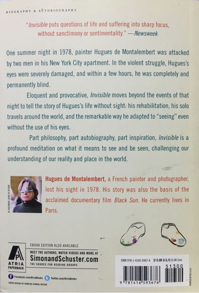 Invisible  (Atria Books - Paperback) book collectible [Barcode 9781416593676] - Main Image 2