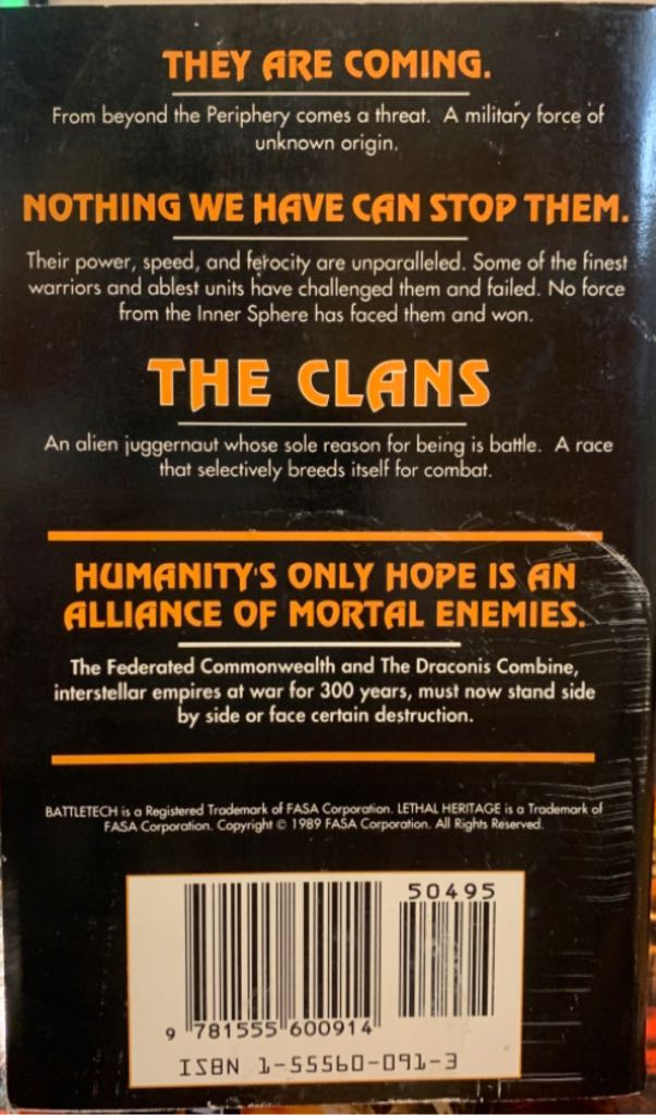 Lethal Heritage - Michael A. Stackpole (Roc - Paperback) book collectible [Barcode 9781555600914] - Main Image 2