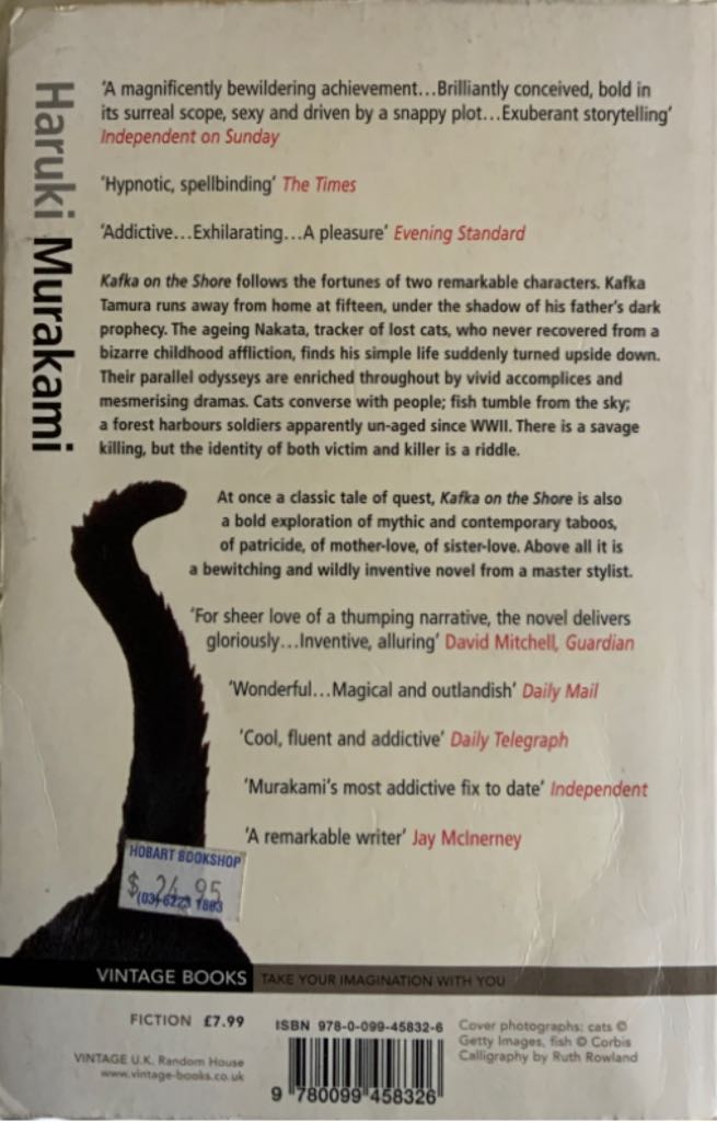 Kafka On The Shore - Haruki Murakami (Vintage Books - Paperback) book collectible [Barcode 9780099458326] - Main Image 2