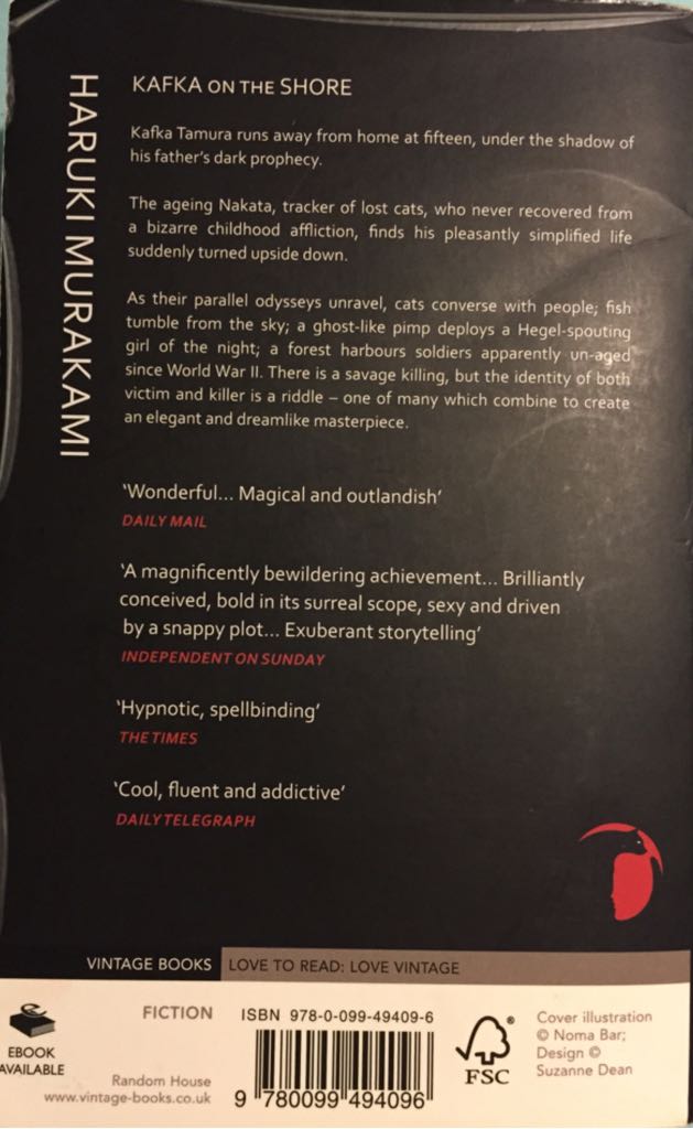 Kafka On The Shore - Haruki Murakami (Vintage - Paperback) book collectible [Barcode 9780099494096] - Main Image 2