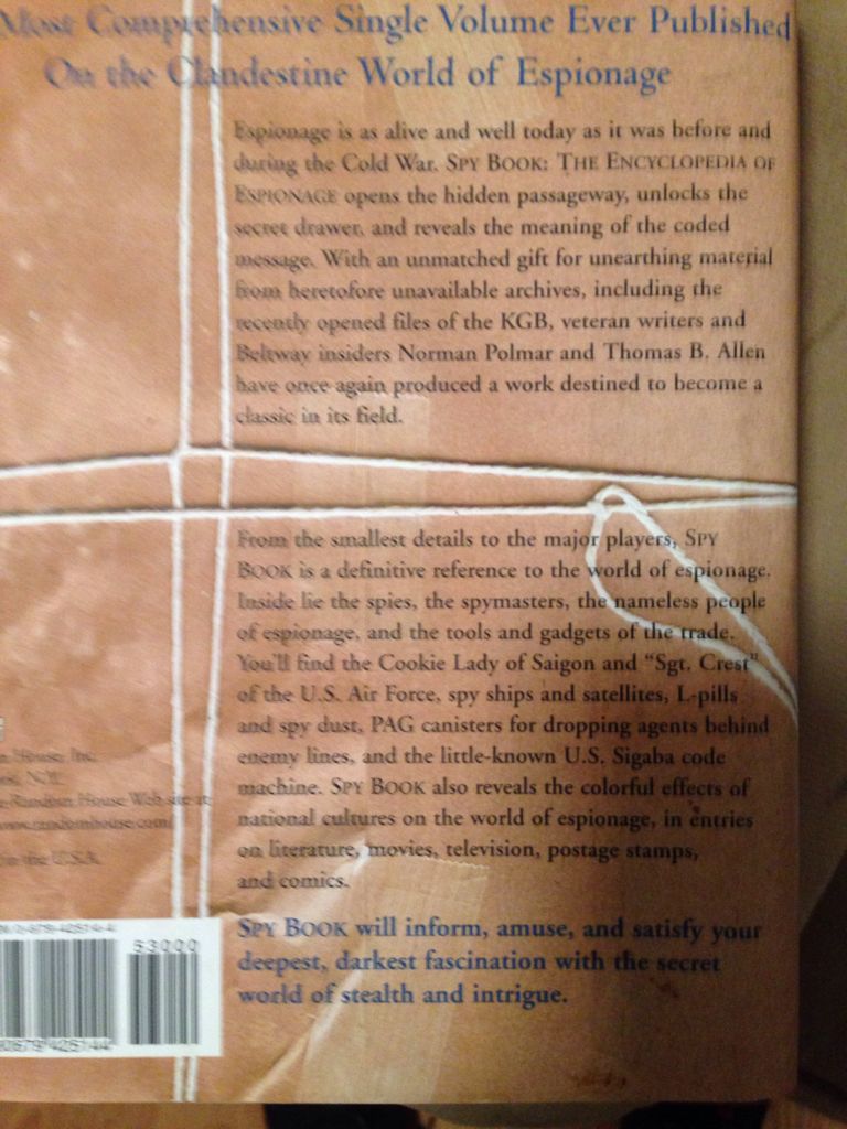 Spy Book - Norman Polmar (Random House Reference & - Hardcover) book collectible [Barcode 9780679425144] - Main Image 2