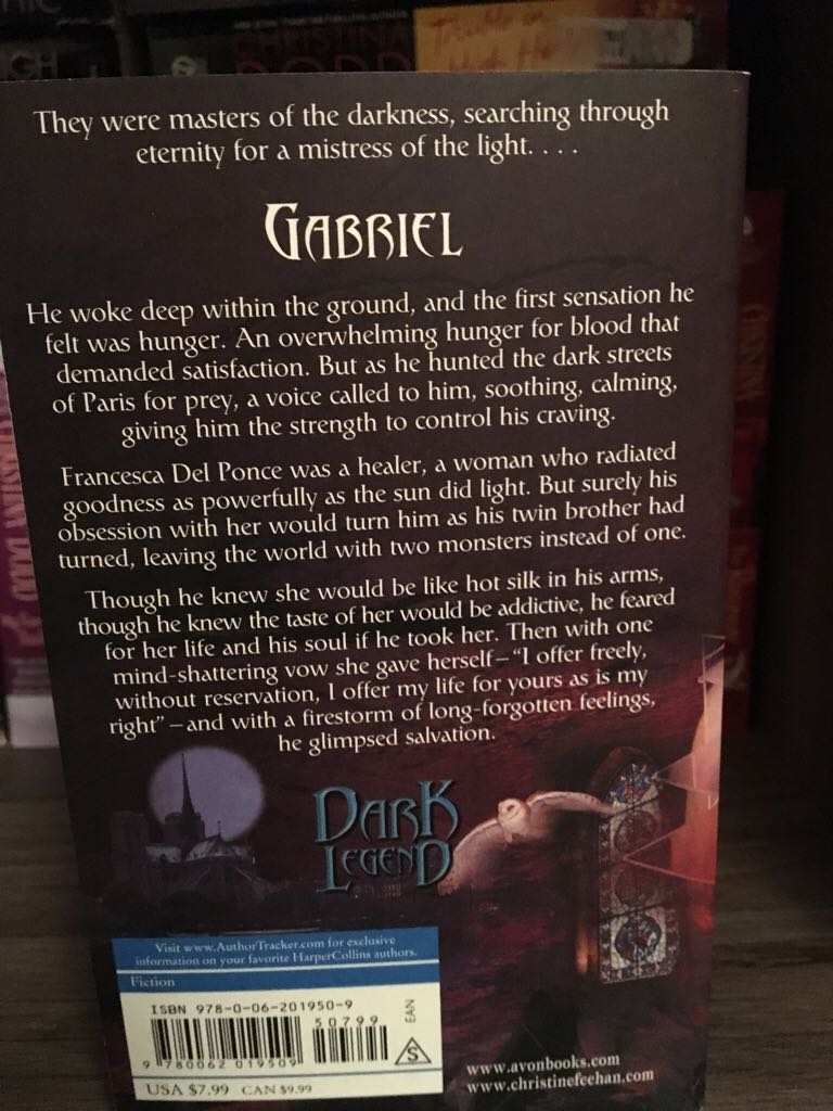 Dark Legend - Christine Feehan (Avon Books - Paperback) book collectible [Barcode 9780062019509] - Main Image 2